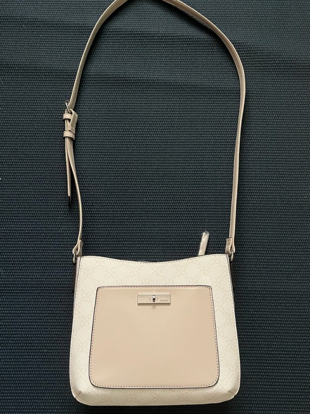 Never used Nine West white and tan medium sized purse